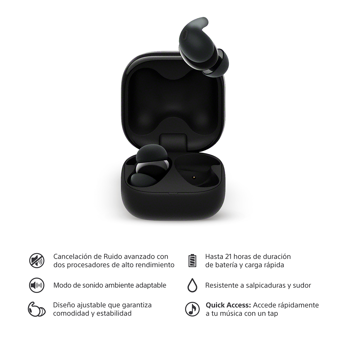 Audífonos Inalámbricos Sony In Ear Linkbuds Fit TWS WF-LS910N Negro
