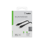 Cable BelkinBoostcharge USB-C A Lightning 1 Metro Negro