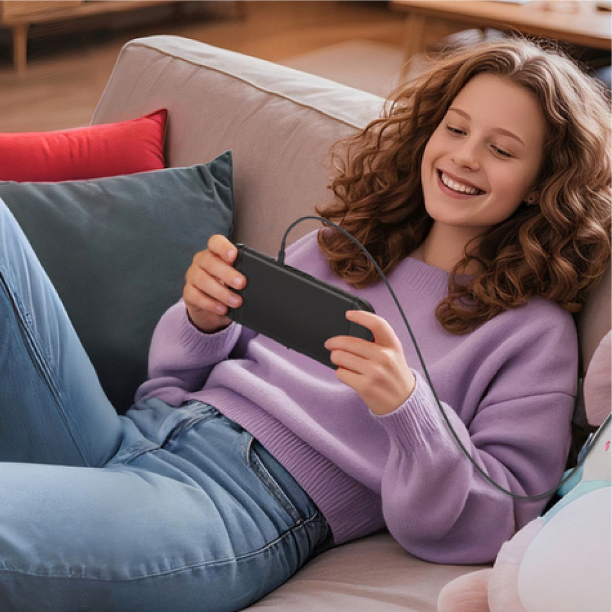 Cable Belkin Braided USB-C A USB-C De 2 Metros 60W Para Nintendo Switch 2