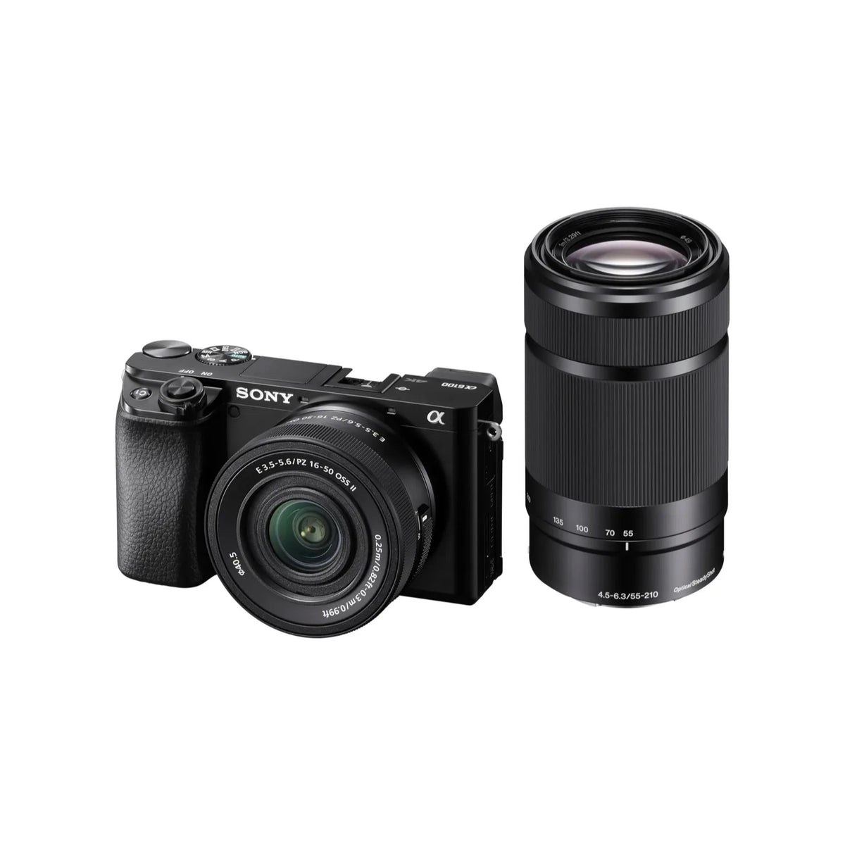 Camara Sony ILCE 6100X Cuerpo + Lente 16-50 II + Lente 55-210 II