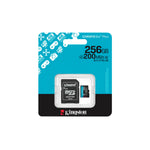 Memoria Micro Sd 256gb Kingston Canvas Go Plus 4k A2 U3 V30 200 Mb