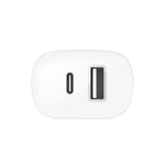 Cargador Belkin De Pared Dual USB-A Y USB-C De 32 W Blanco