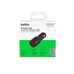 Cargador Belkin Dual Para Auto USB-A Y USB-C De 42 W Negro