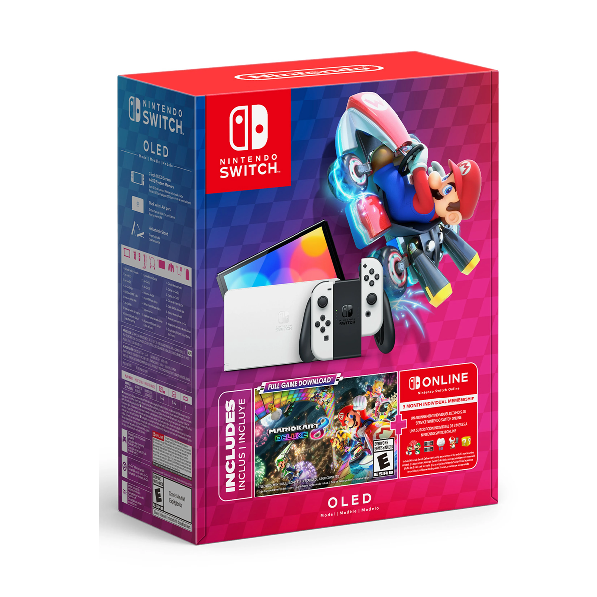 Consola Nintendo Switch Oled Blanco + Juego Mario Kart