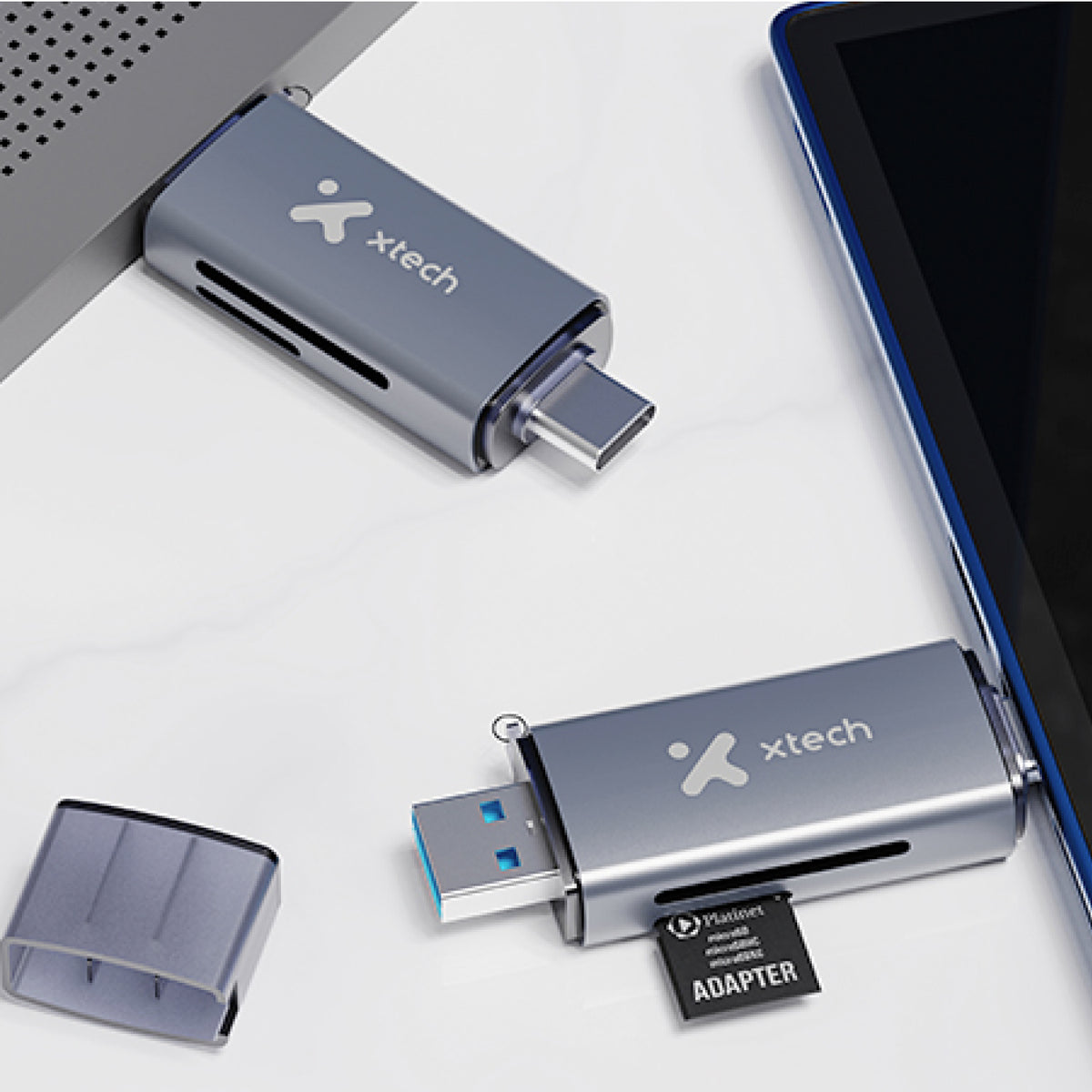 Cable XTECH 2 en 1 USB-C Car Reader XTC-581
