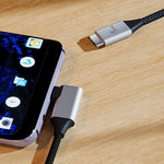 Cable XTECH USB-C A USB-C Con Conector En Forma De L XTC-531 3 Metros