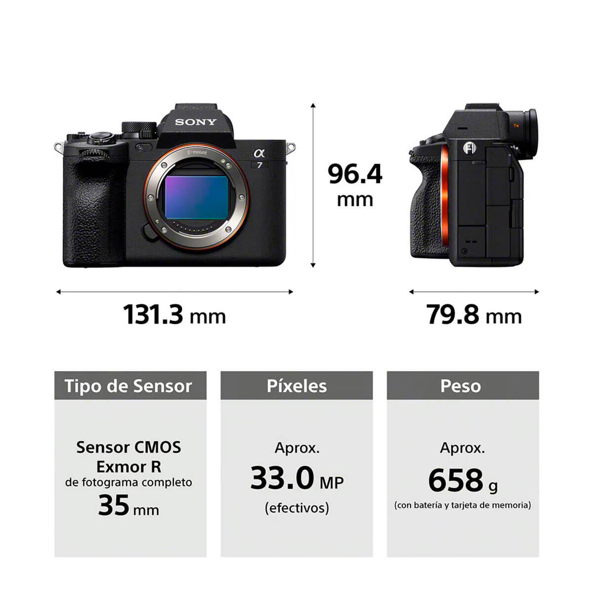 Cámara Sony Alpha A7 ILCE 7M4 Cuerpo