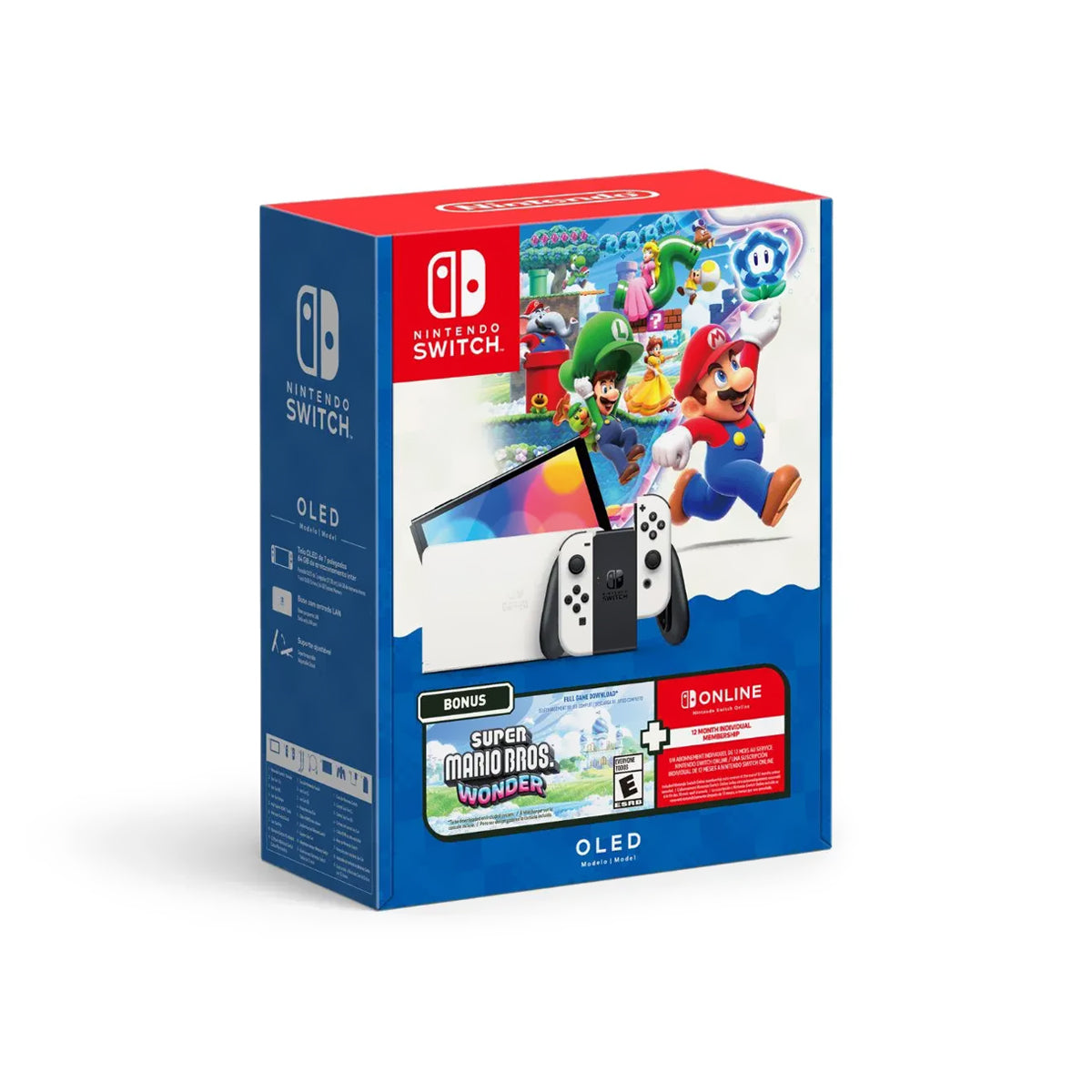 Consola Nintendo Switch Oled Blanco + Juego Super Mario Bros Wonder