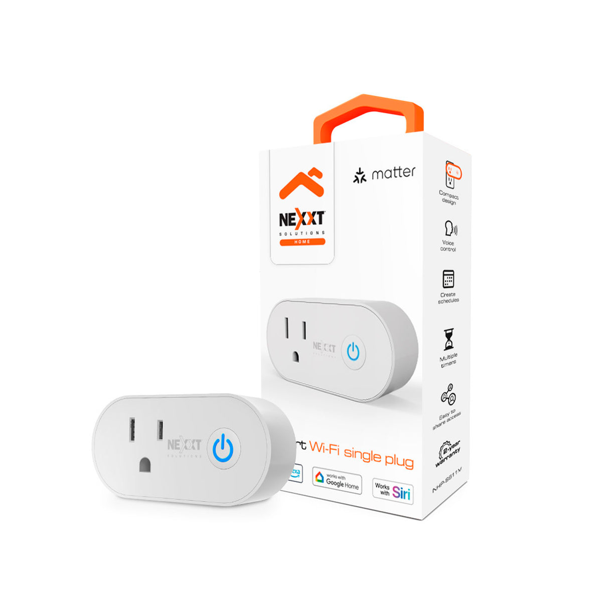 Enchufe NEXXT Inteligente WI-FI Con Tecnología Matter (Individual) 110V - 220V