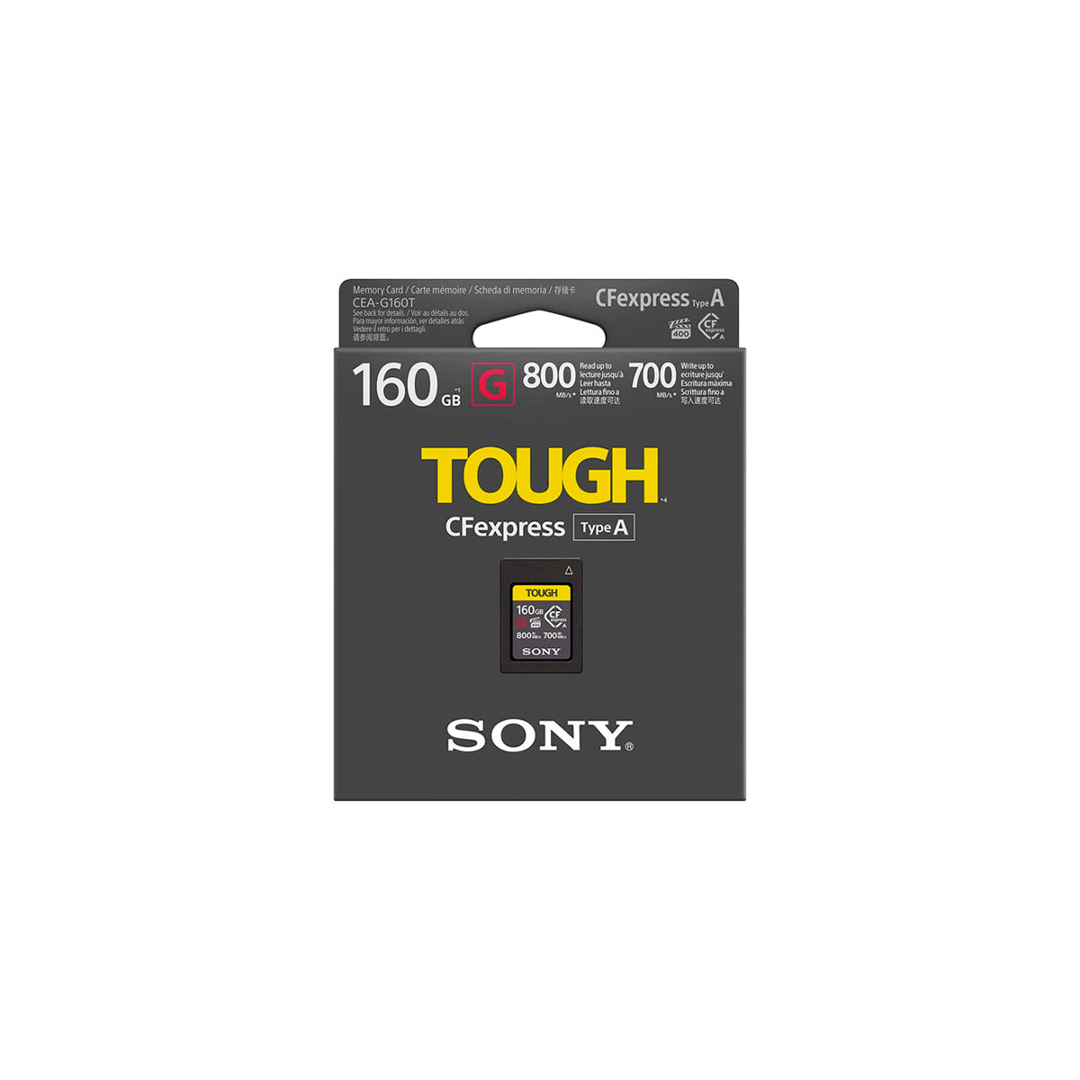 Memoria Sony 160 GB CFEXPRESS Tipo A De La Serie CEA-G Con Especificación Tough