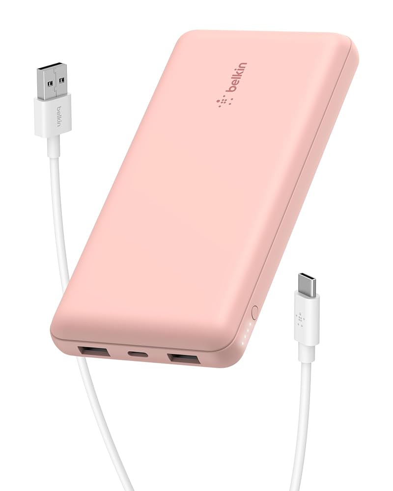 Power Bank Belkin 20K USB-A X2 USB-C 15W Rosado