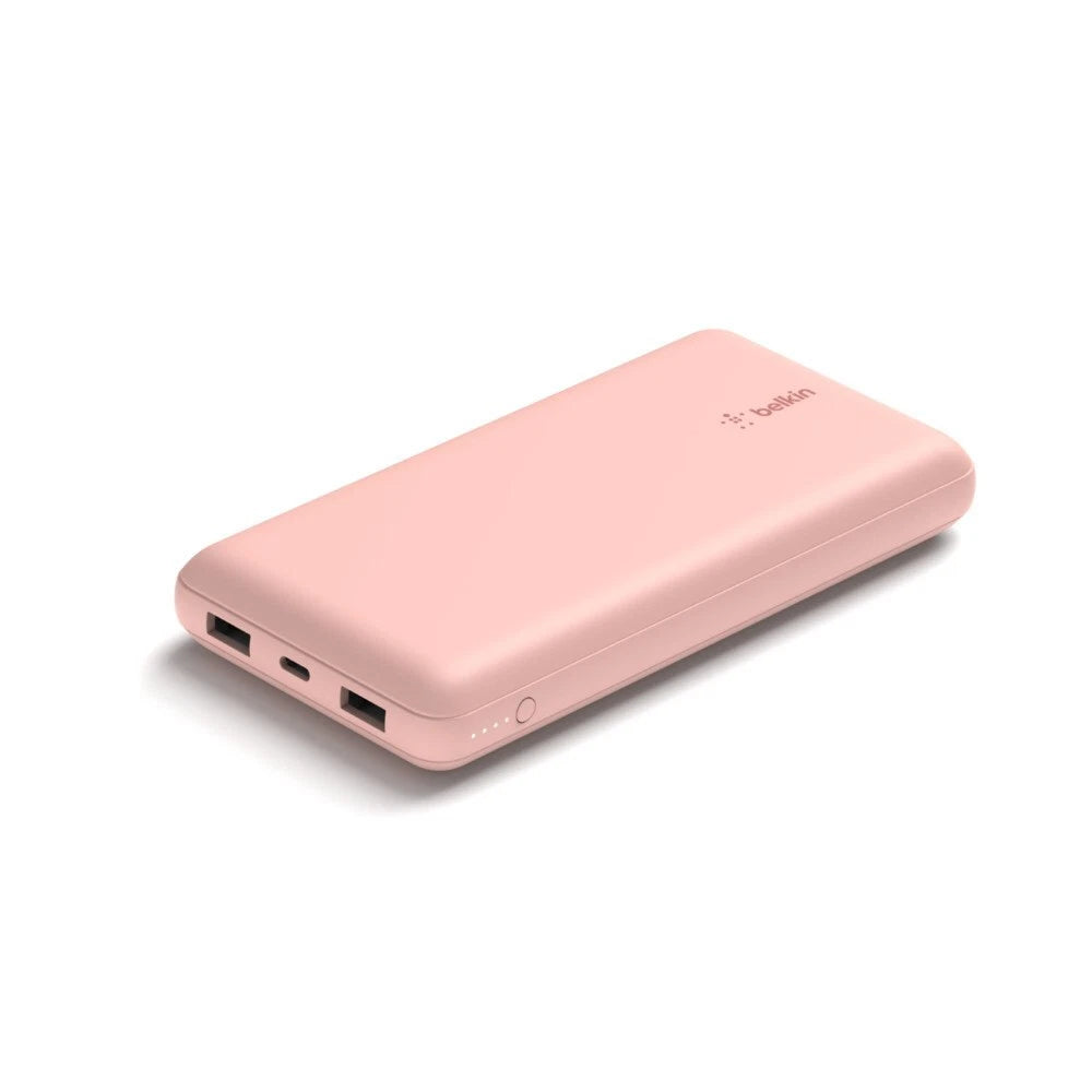 Power Bank Belkin 20K USB-A X2 USB-C 15W Rosado
