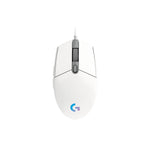 Mouse Logitech Gaming G203 Alambrico Blanco RGB
