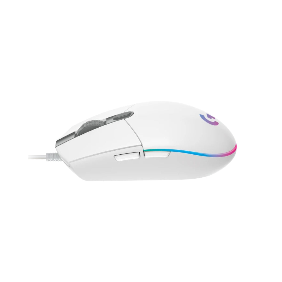 Mouse Logitech Gaming G203 Alambrico Blanco RGB