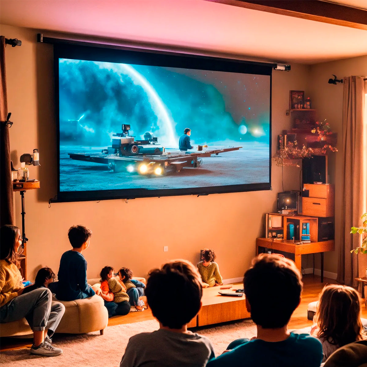 Proyector Led Con Android 13 HD VTA 2100 Lúmenes Con Wifi Y Bluetooth