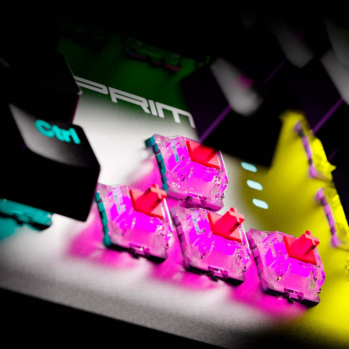 Teclado Primus Gaming Ballista 91T - Mecánico Alámbrico Con Efectos De Luz