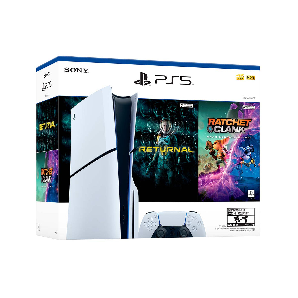 Consola PS5 Slim Bundle Estandar + Juego Returnal + Juego Ratchet & Clank.