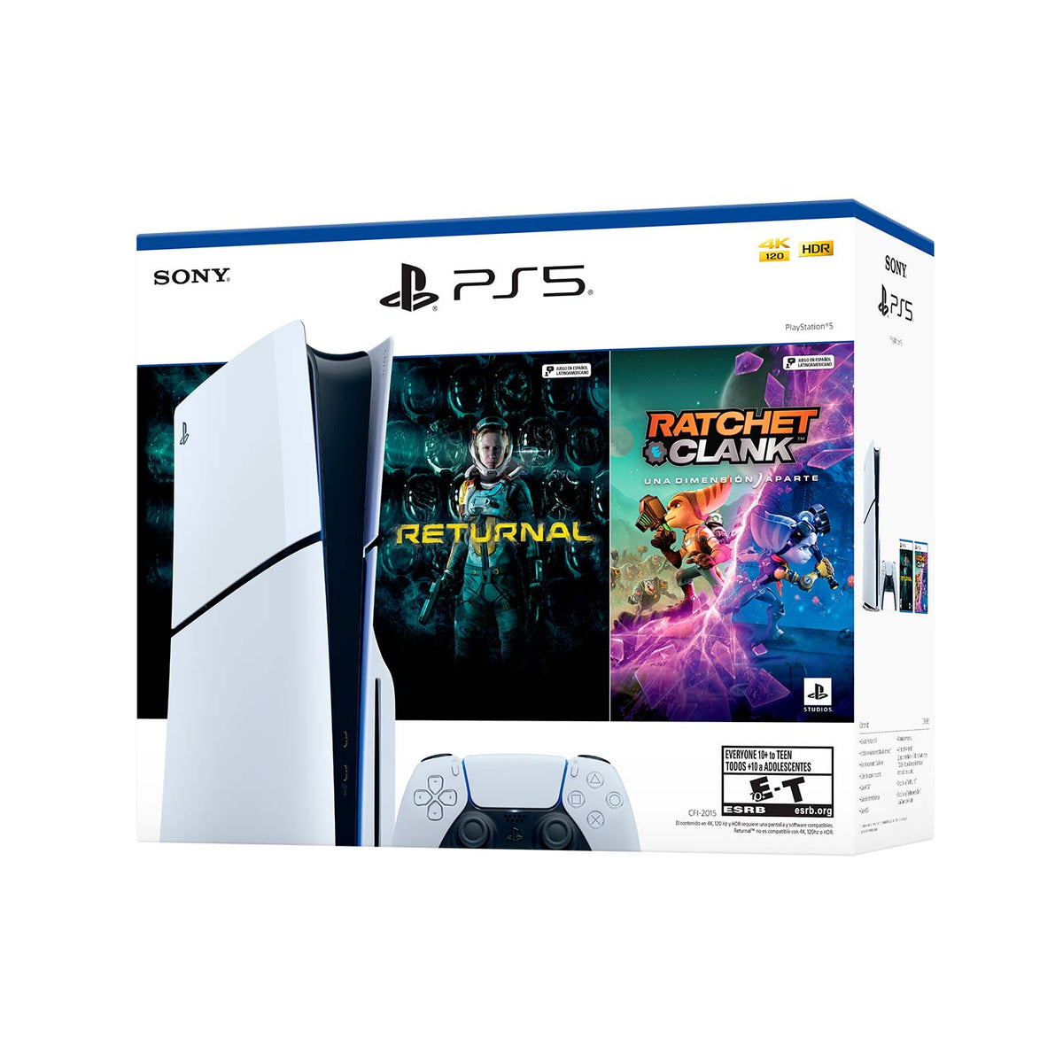 Consola PS5 Slim Bundle Estandar + Juego Returnal + Juego Ratchet & Clank.