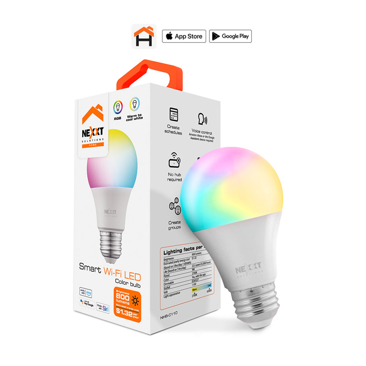 Bombilla NEXXT Led Inteligente WI-FI 110V