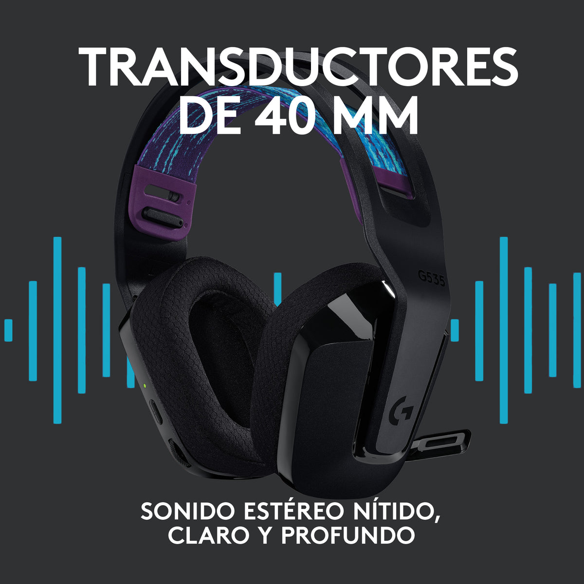 Audífonos Diadema Gaming Logitech G535 Inalámbrica