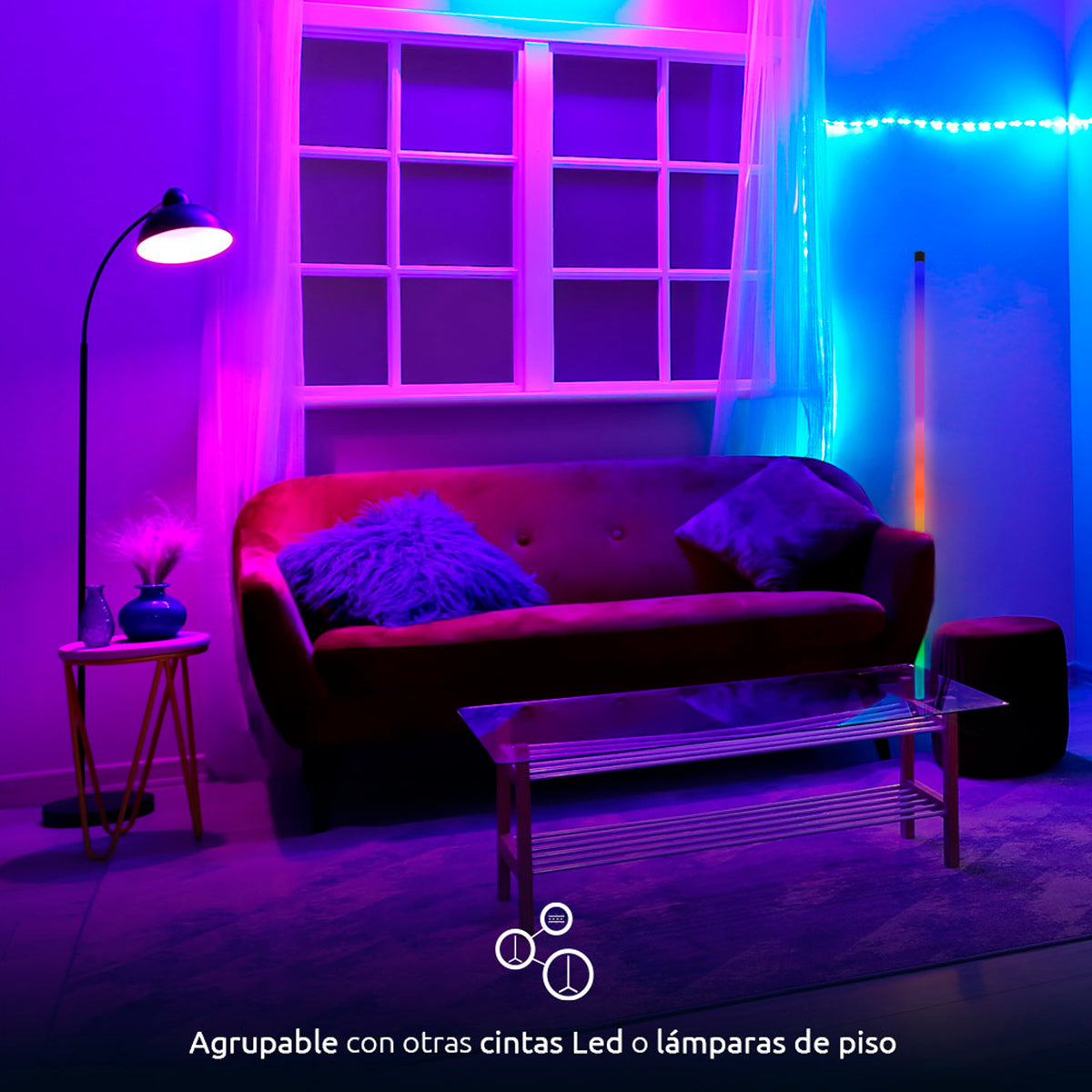 Lampara NEXXT Led RGBIC Inteligente De Piso Con Conexión WI-FI