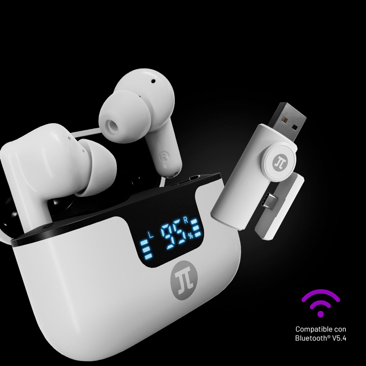 Audífonos Primus Inalámbricos Bluetooth In Ear Gaming TWS Arcus 300S Cancelación de Ruido Blancos