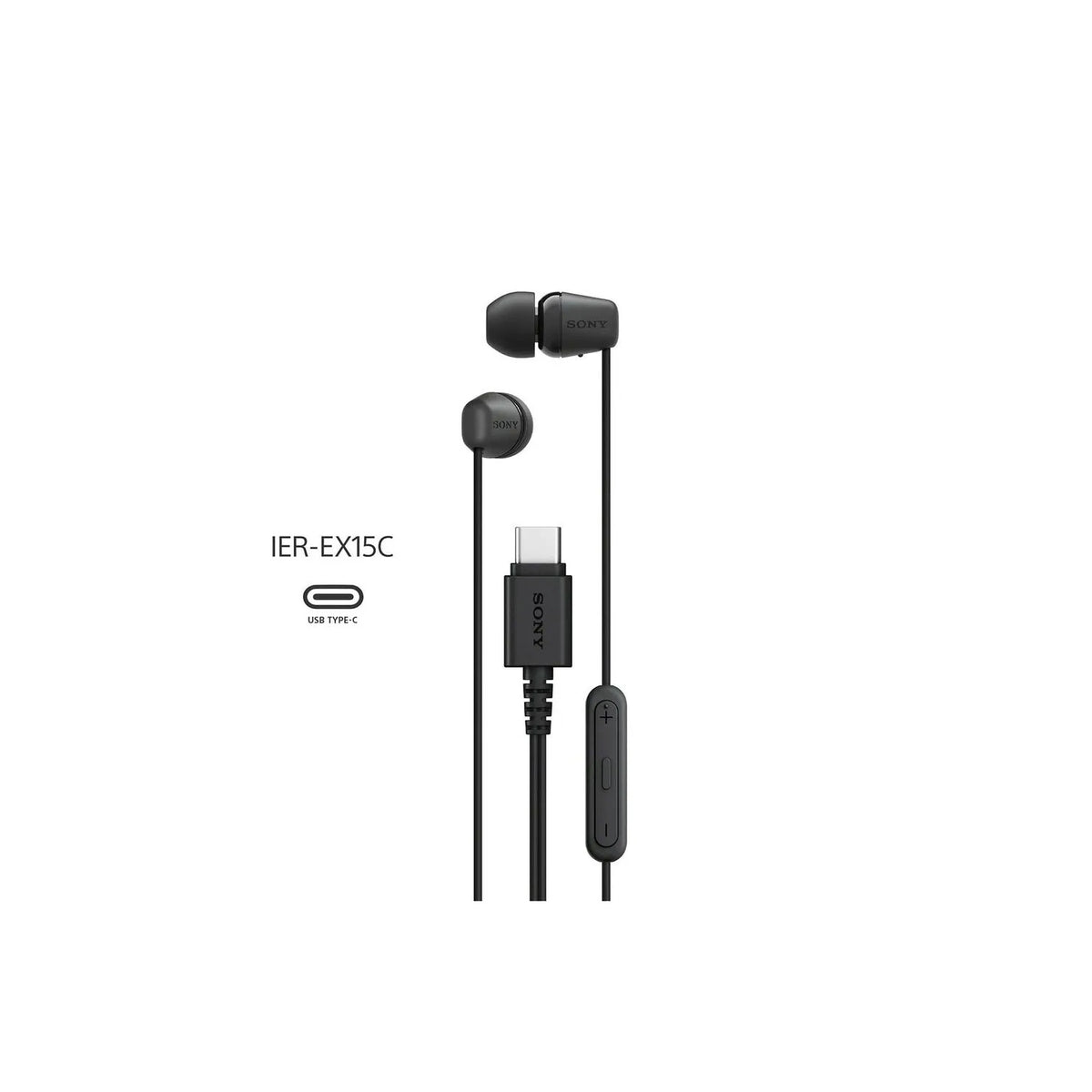 Audífonos Alámbricos Sony IER-EX15C Negro - Tipo C