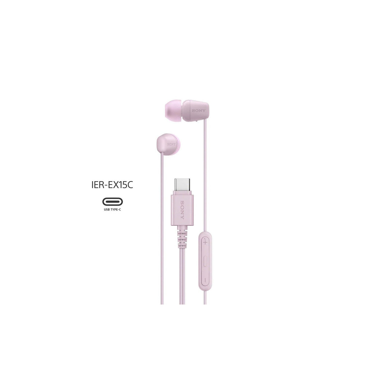 Audífonos Alámbricos Sony IER-EX15C Pink - Tipo C
