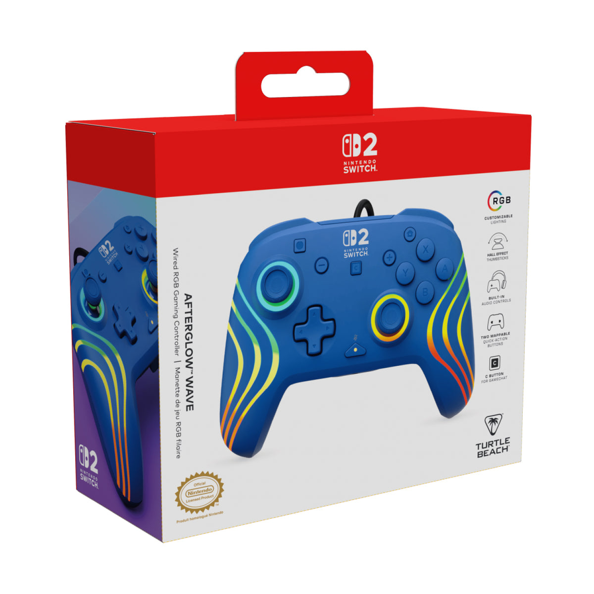 Control Nintendo Switch 2 Inalambrico Afterglow Azul