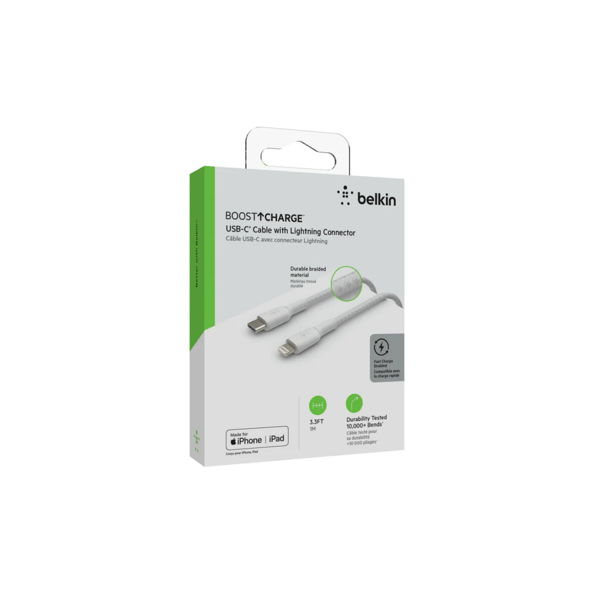 Cable Belkin Usb-C A Lightning 1M Blanco