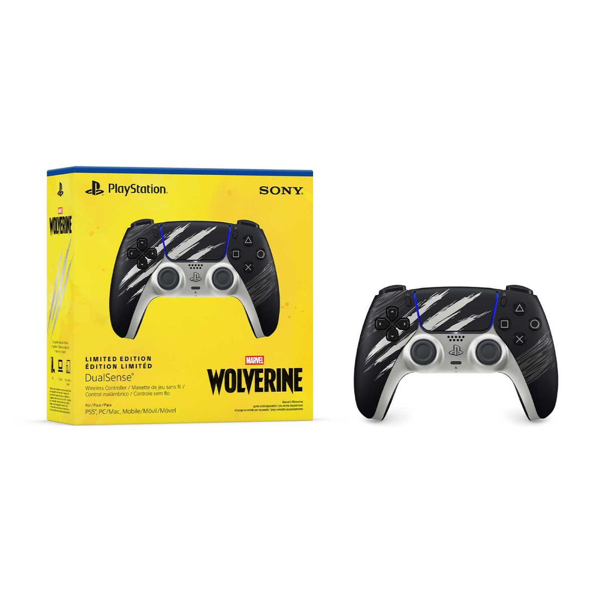 Control PS5 DualSense Marvel’s Wolverine Adamantium Edición Limitada