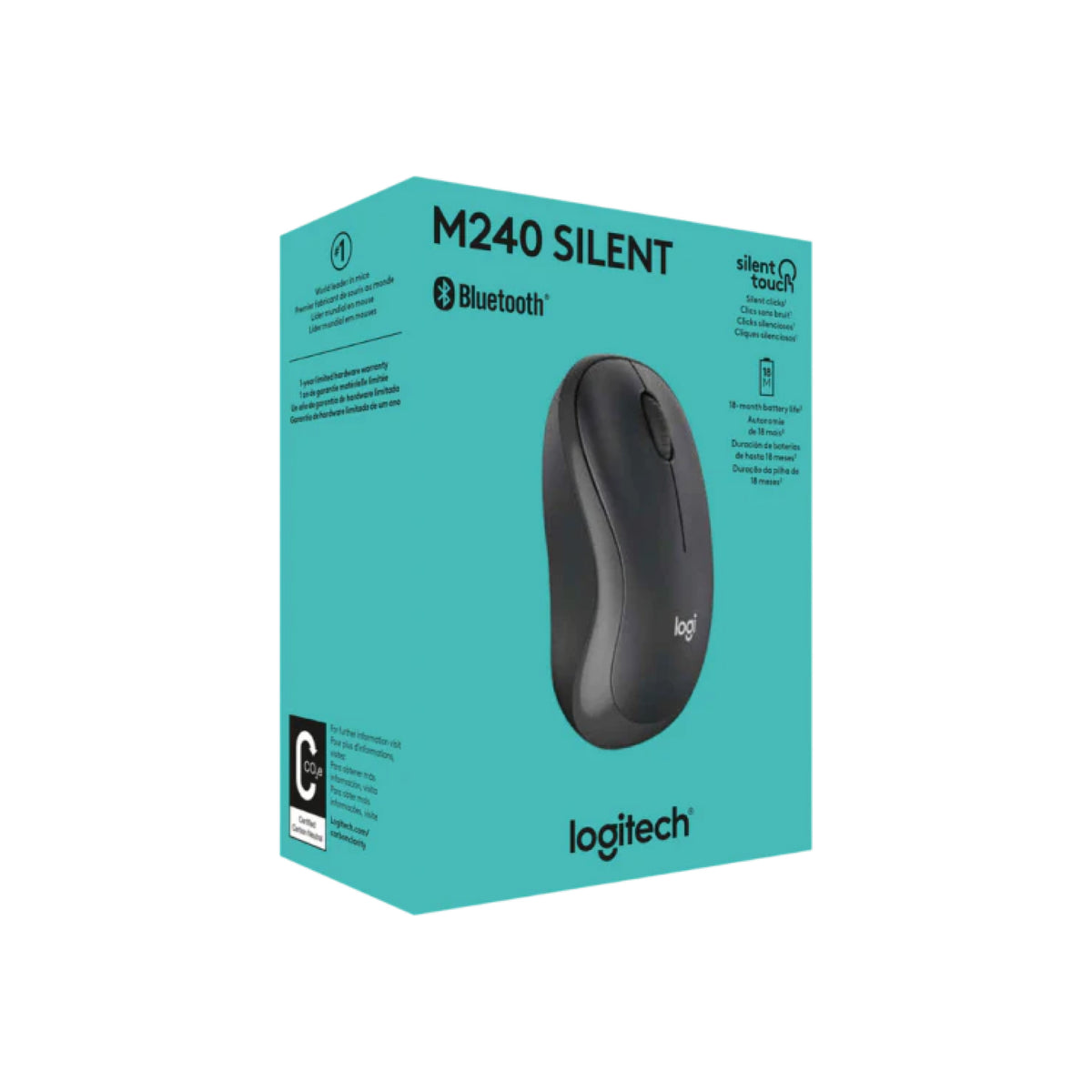 Mouse Logitech M240 Silencioso Negro