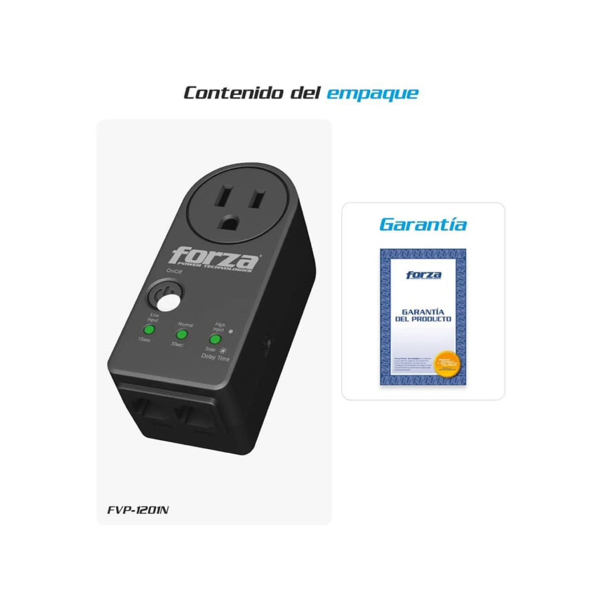 Protector De Voltaje FORZA 110/120V Negro