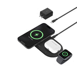 Base Inalámbrica De Carga Belkin QI2 De 15 W 3 En 1 Negro