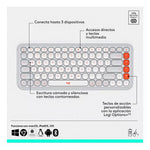 Combo Teclado y Mouse Logitech Pop Icon Blanco Y Naranja