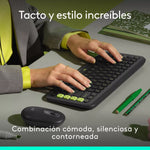 Combo Teclado y Mouse Logitech Pop Icon Grafito y Verde