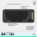 Combo Teclado y Mouse Logitech Pop Icon Grafito y Verde