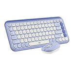 Combo Teclado y Mouse Logitech Pop Icon Lila y Blanco