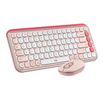 Combo Teclado y Mouse Logitech Pop Icon Rosado y Blanco