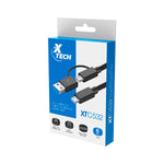 Cable Adaptador 2 En 1 USB-C A USB-C Con Dongle USB-A 2.0 XTC-532