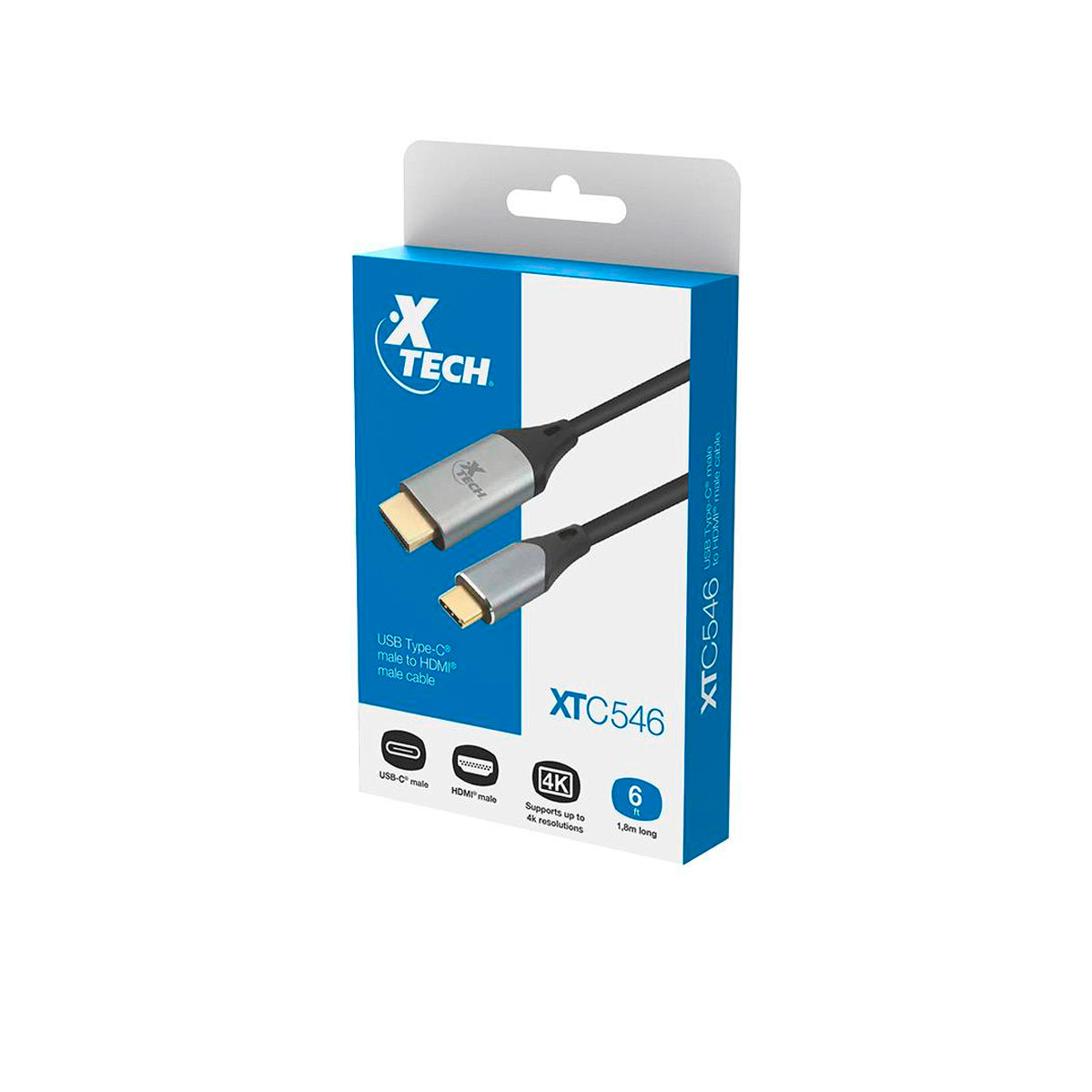 Cable XTECH Tipo USB-C A HDMI 1.8 MTS XTC-546