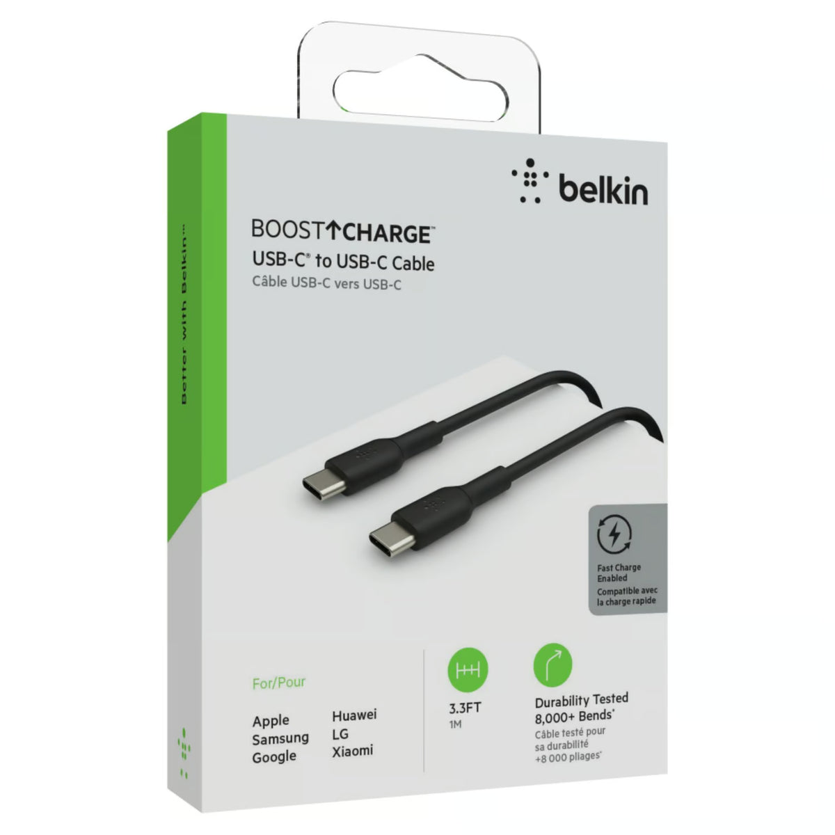 Cable Belkin Usb-C A Usb-C Negro