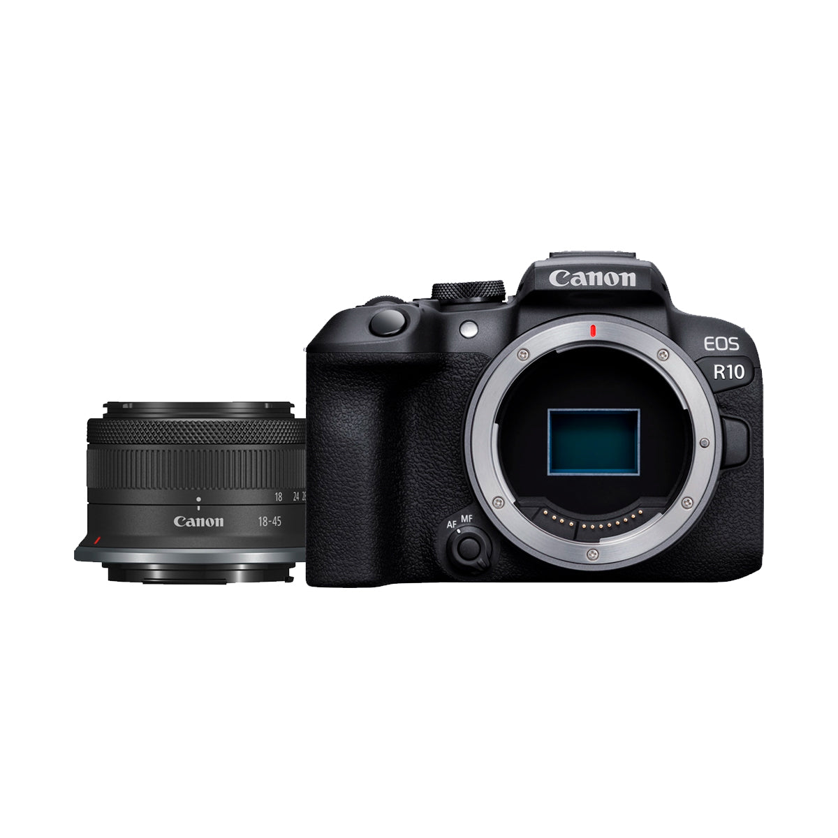 Cámara Canon R10 Lente 18-45MM F/4.5-6.3 STM
