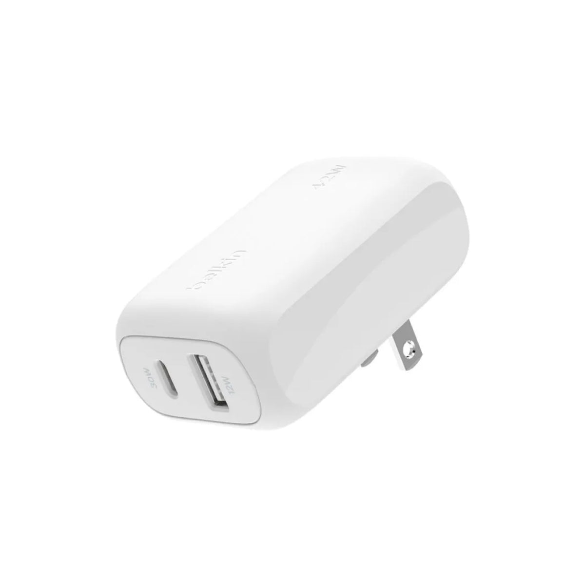 Cargador Belkin Dual 42W USB-C + USB-A Blanco
