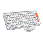 Combo Teclado y Mouse Logitech Pop Icon Blanco Y Naranja