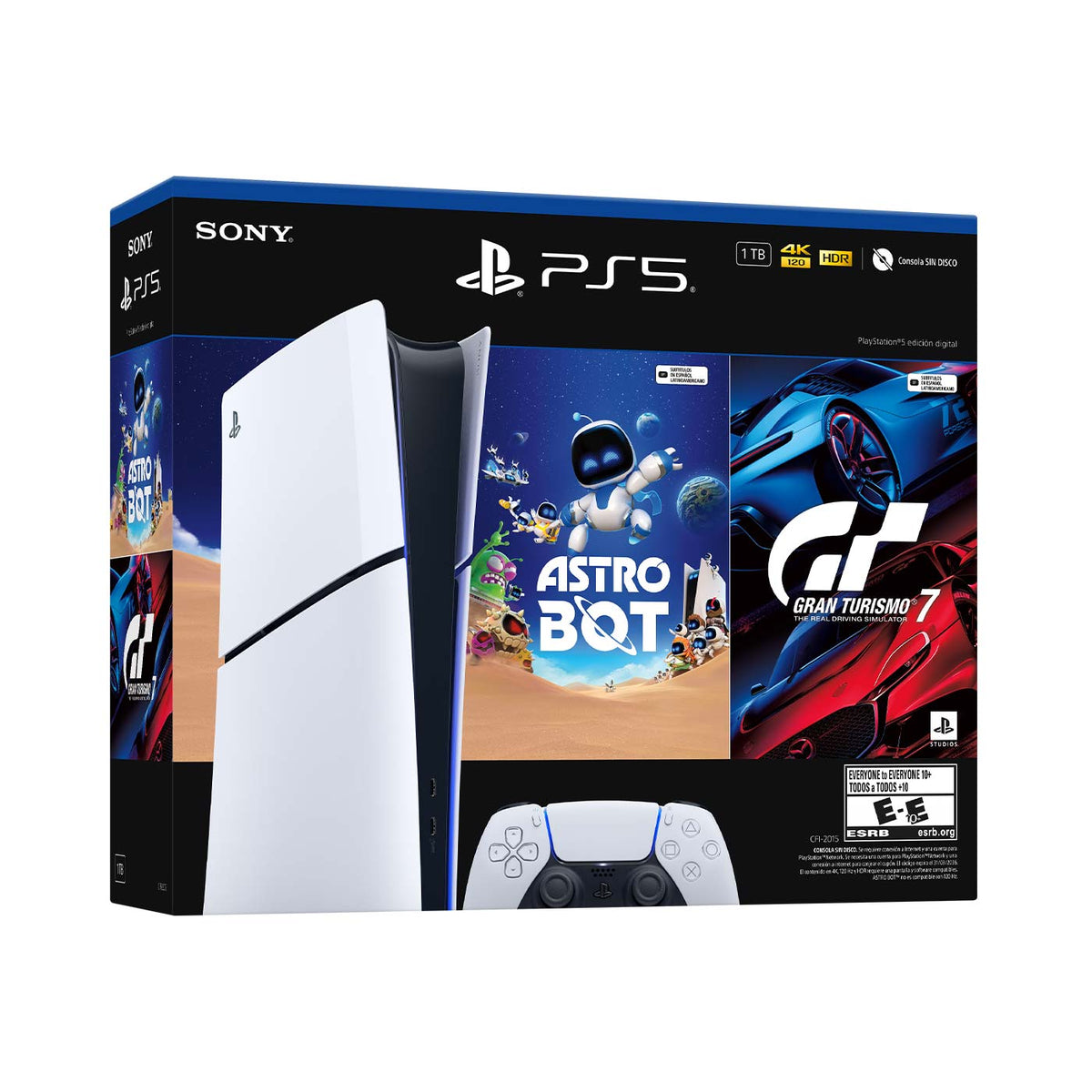 Consola PS5 Slim Bundle Digital + Juego Gran Turismo 7 & Astr Bot)
