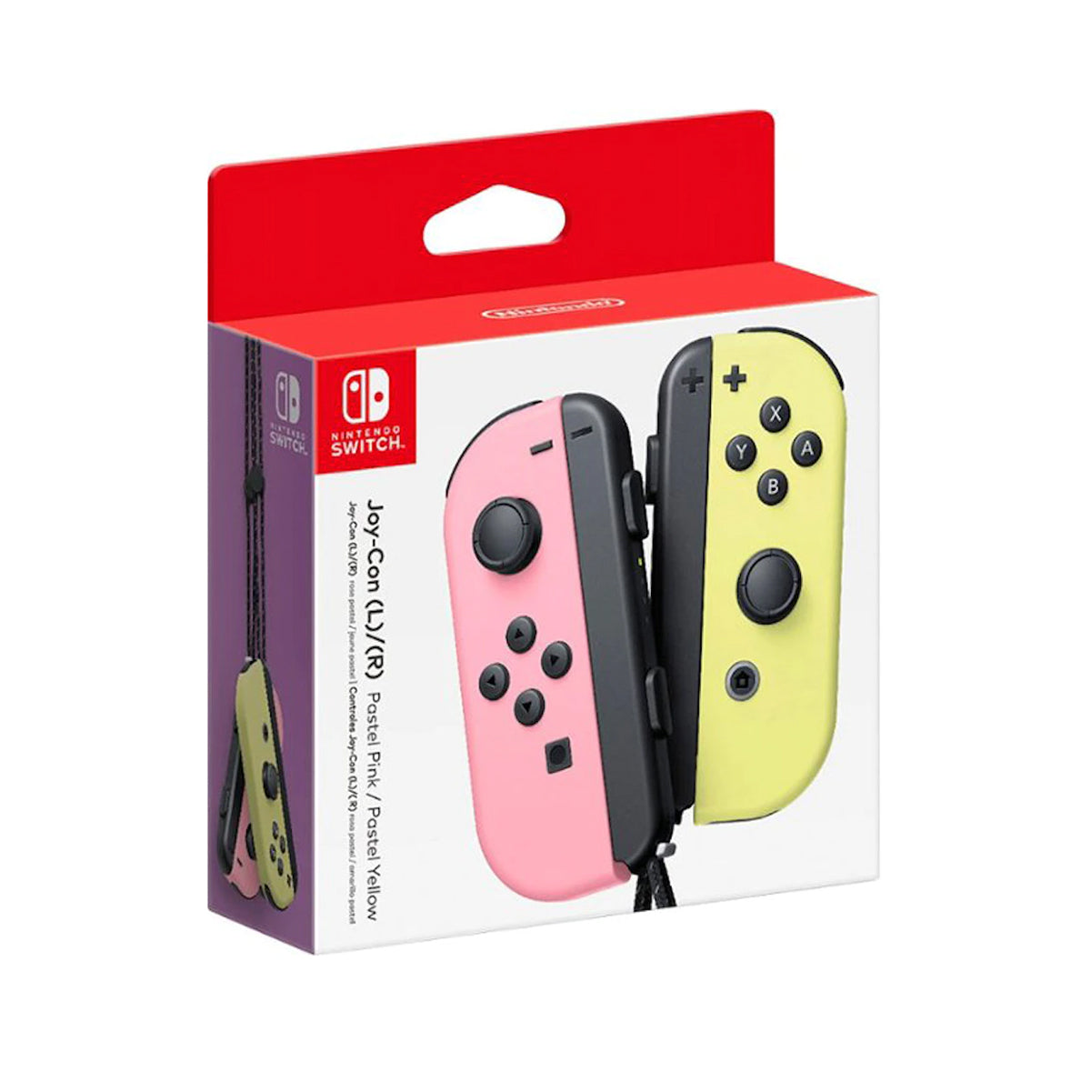 Control Joy Con L R Pastel Pink-Pastel Yellow