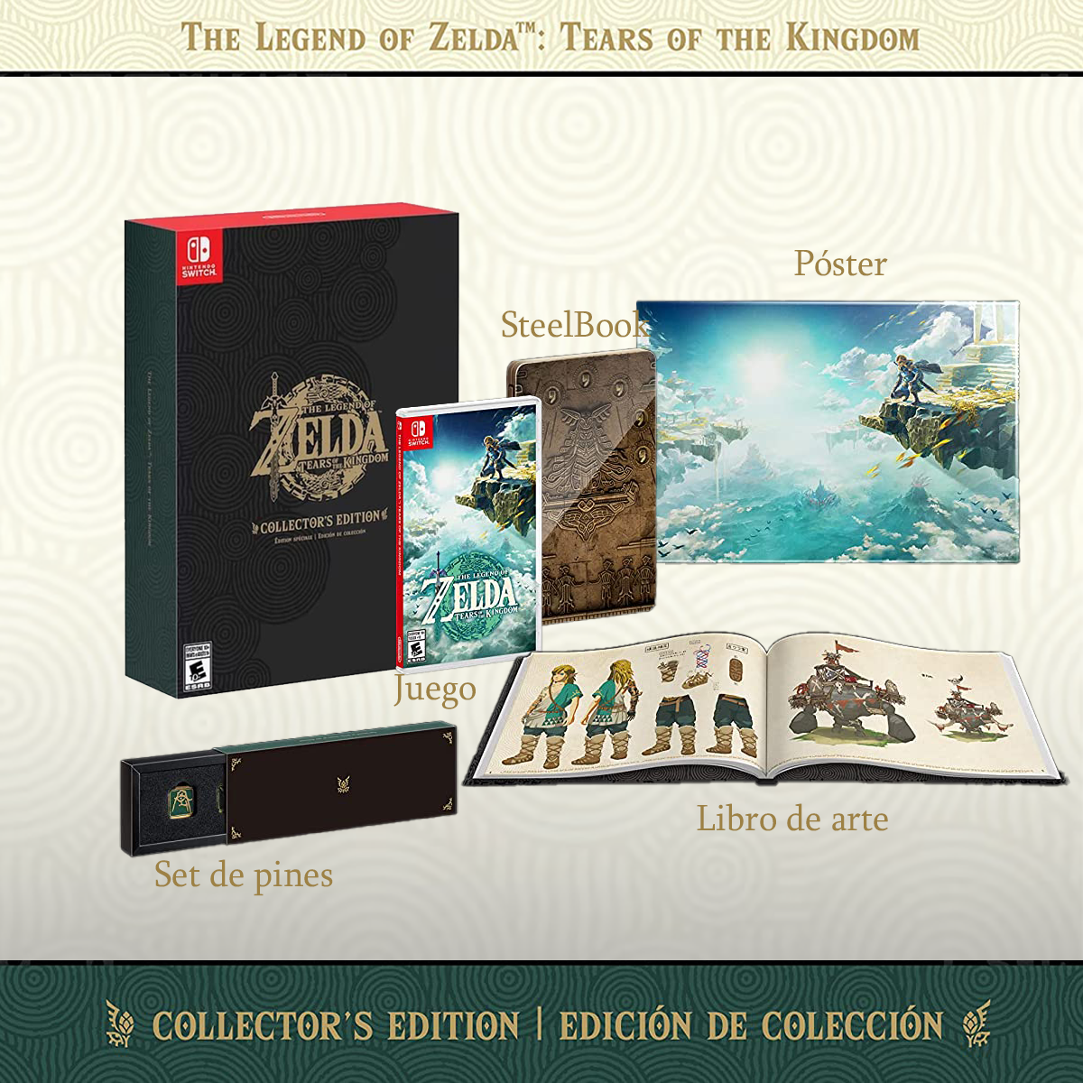 Juego Switch Legend Of Zelda Tears Of The Kingdom Collector’s Edition