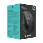 Mouse Logitech Lift Vertical Ergonómico Inalámbrico Grafito