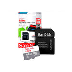 Memoria Micro SD Sandisk Ultra 64GB Clase 10 Vel 100MBS
